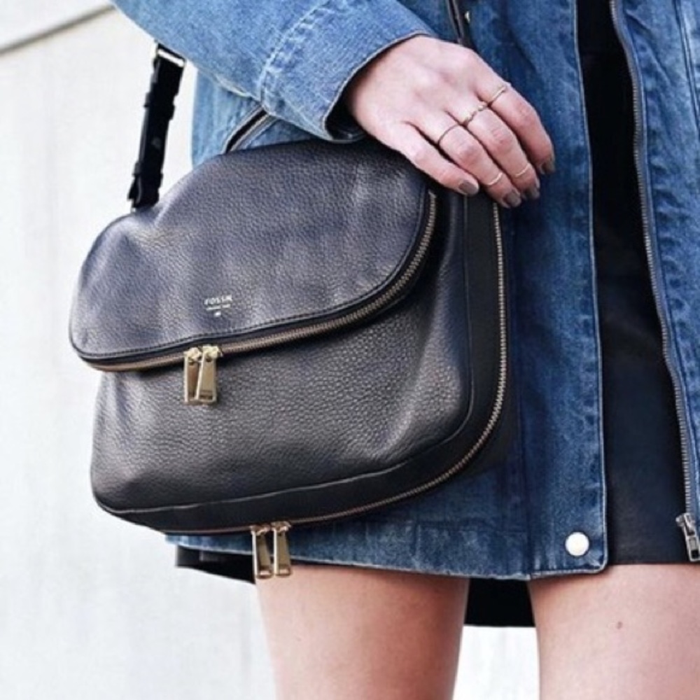 VGUC Fossil Preston Flap Large Crossbody Purse
